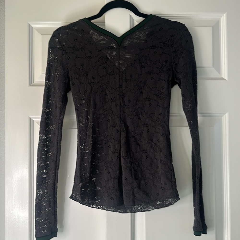 Intimately Free people stretch, lace, long sleeve top XS - Picture 6 of 7